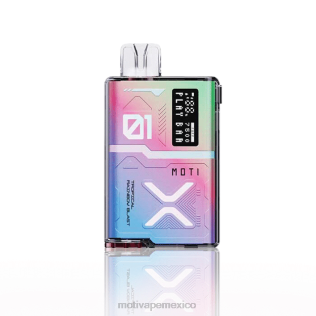 MOTI Play Bar 7500 vaporizadores desechables (5%, 7500 inhalaciones) nube arcoiris V02Z57 MOTI Vape Review