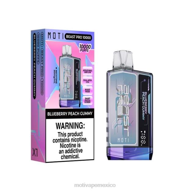 MOTI Beast Pro vaporizador desechable (5%, 10000 inhalaciones) Gomitas de durazno y arándanos V02Z39 MOTI Vape Amazon