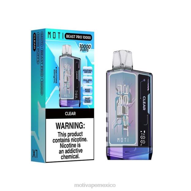 MOTI Beast Pro vaporizador desechable (5%, 10000 inhalaciones) claro V02Z41 MOTI Vape México