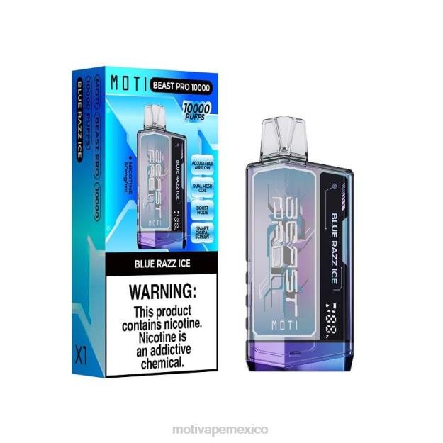 MOTI Beast Pro vaporizador desechable (5%, 10000 inhalaciones) hielo azul V02Z40 MOTI Vape Recargable