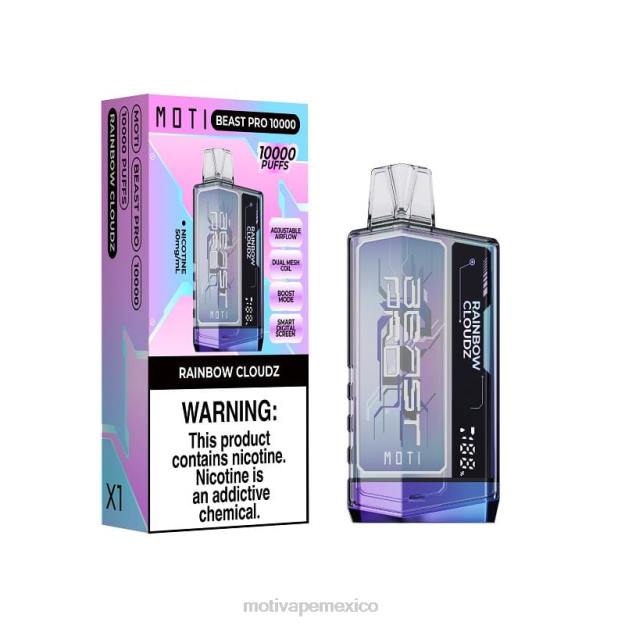 MOTI Beast Pro vaporizador desechable (5%, 10000 inhalaciones) hielo de uva V02Z45 MOTI Piin Precio México