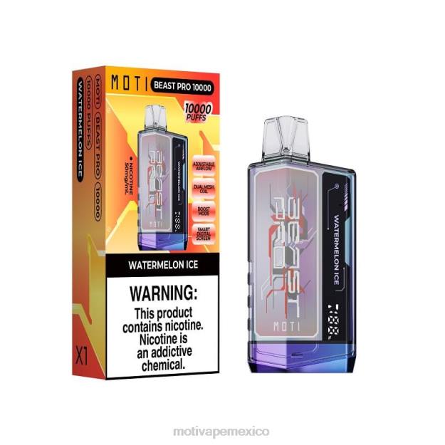 MOTI Beast Pro vaporizador desechable (5%, 10000 inhalaciones) hielo de uva V02Z45 MOTI Piin Precio México