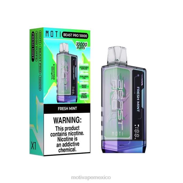 MOTI Beast Pro vaporizador desechable (5%, 10000 inhalaciones) hielo de uva V02Z45 MOTI Piin Precio México