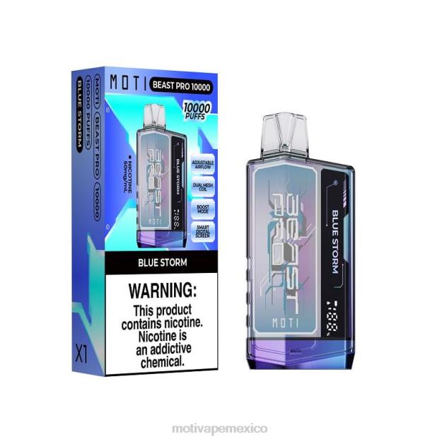 MOTI Beast Pro vaporizador desechable (5%, 10000 inhalaciones) tormenta azul V02Z38 MOTI Vape Desechable
