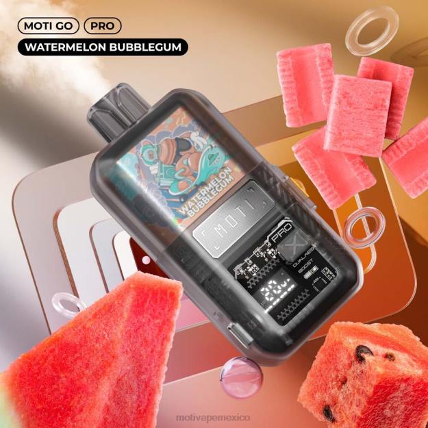 MOTI Go Pro vaporizador desechable (5%, 12000 inhalaciones) chicle de sandía V02Z23 MOTI Precio México