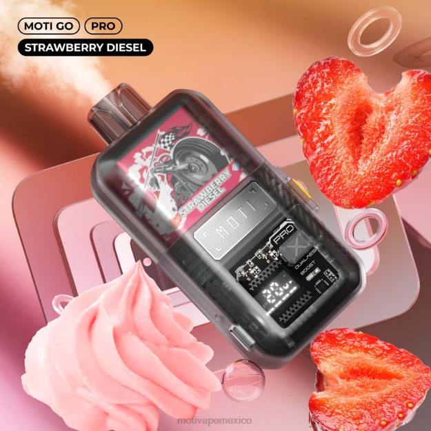 MOTI Go Pro vaporizador desechable (5%, 12000 inhalaciones) diésel de fresa V02Z21 MOTI Vape México