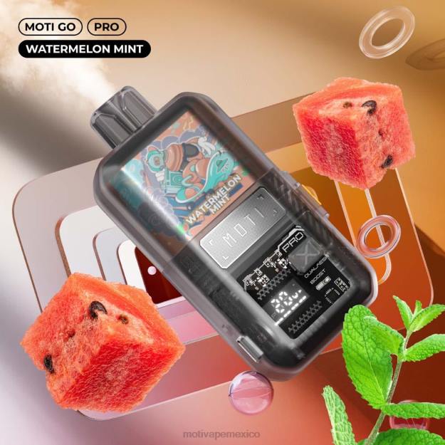 MOTI Go Pro vaporizador desechable (5%, 12000 inhalaciones) sandia menta V02Z25 MOTI Piin Precio México