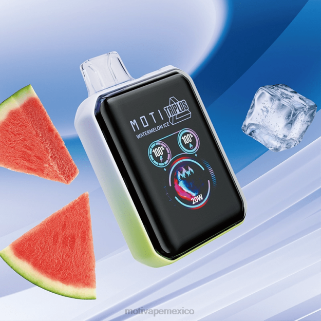 MOTI Triplus Vape desechable de 20k (5%, 20000 inhalaciones) hielo de sandia V02Z10 MOTI Vape Recargable