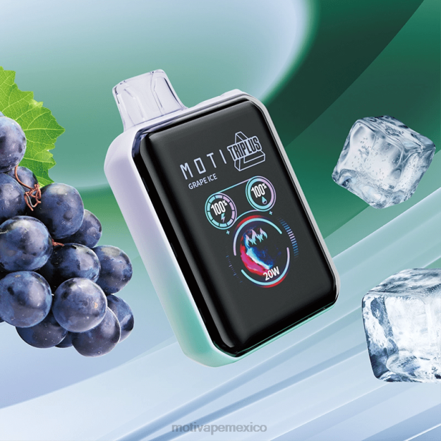 MOTI Triplus Vape desechable de 20k (5%, 20000 inhalaciones) hielo de uva V02Z4 Vaper MOTI Precio