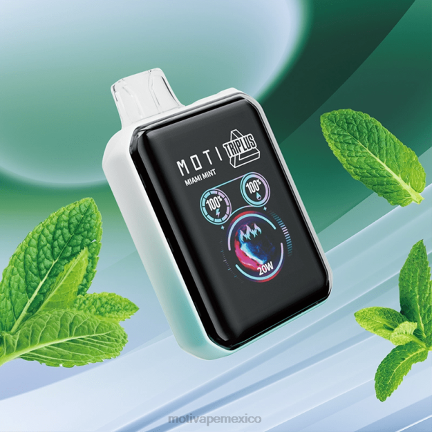 MOTI Triplus Vape desechable de 20k (5%, 20000 inhalaciones) menta de miami V02Z5 MOTI Piin Precio México