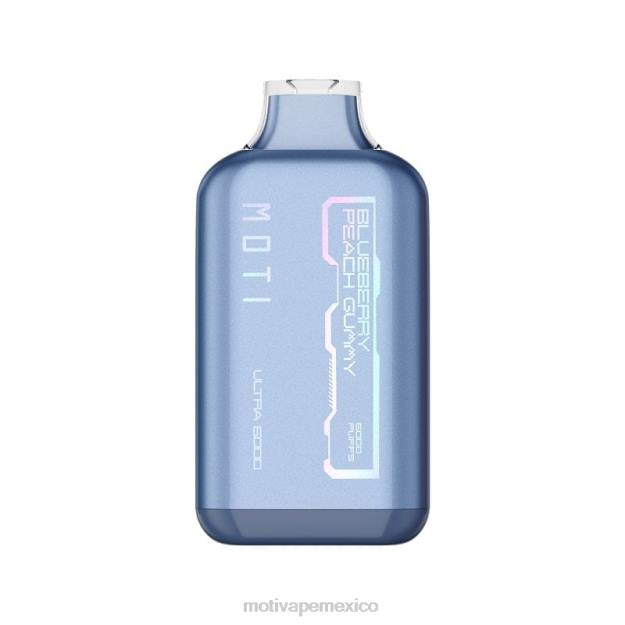MOTI Ultra vaporizador desechable (5%, 6000 inhalaciones) Gomitas de durazno y arándanos V02Z28 MOTI Vape Desechable